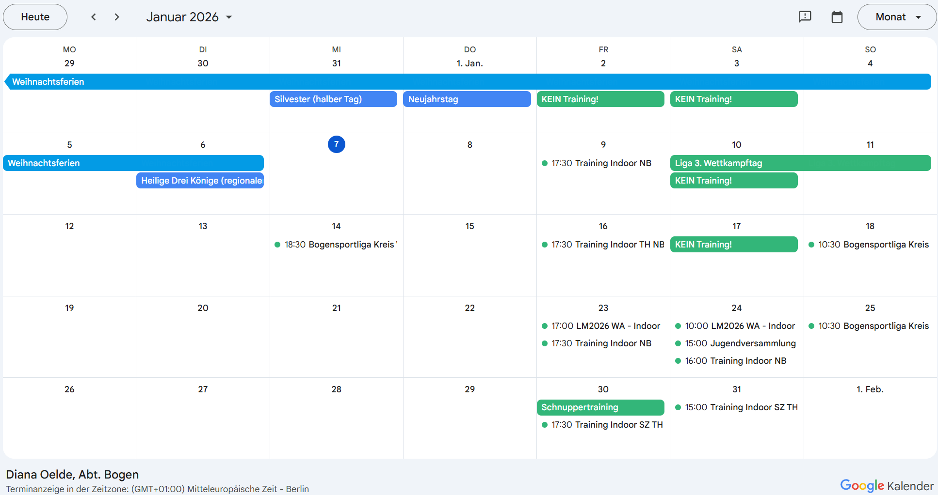 📅 Google Kalender